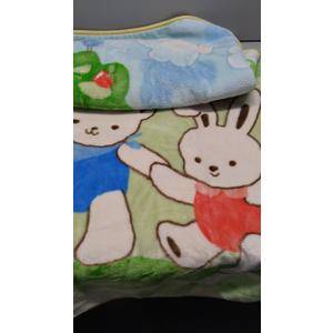 KOYO Fleece Crib Blanket Rabbit, Bear, Dog JAPAN MADE 46 x 60 Inches
