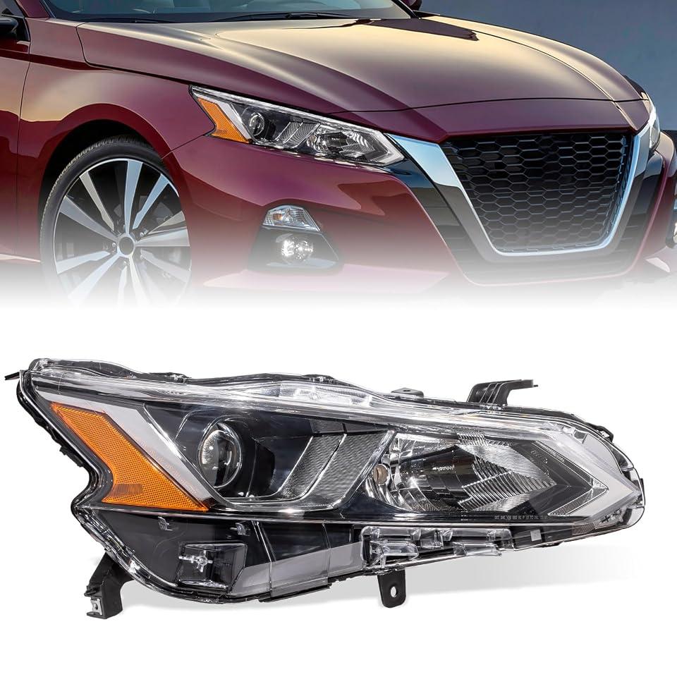 ShotFiled Halogen Headlights Compatible with 2019 2020 2021 2022 Nissan Altima Headlamp Replacement for NI2503265 (Right Passenger Side)