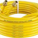 100FT CSST 1/2'' Gas Line 1/2in Flexible Gas Line, 100FT CSST Corrugated Stainless Steel Tubing Pipe, Natural Gas Hose Propane Pipe