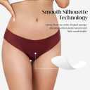 LEVAO Seamless Thongs for Women-Low Waist Invisible G-string No Show Thong Panty Liners Workout Panties S-XL (Black/White/Khaki/Skin Color/Red Brown/Coffee)
