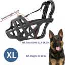 Breathable Basket Dog Muzzle for Extra Large Dogs, Adjustable Reflective Anti-Biting Barking Chewing Muzzle, Soft Durable Pet Muzzle Allows Drinking Panting for 55-88 lbs Extra Large Breed Dogs