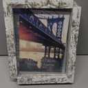 Lavezee 5x7 Picture Frames Set of 2, Double Sided Frame with Distressed White L Shaped Horizontal Vertical Holder Stand for 5 by 7 Photo Art, Desktop or Tabletop Decor