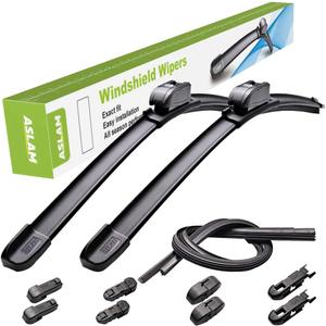 ASLAM 26" 19" Front Windshield Wiper Blades 2 Pack, Streak-Free & Quiet Durable Natural Rubber,All-Season Automotive Replacement Windshield Wiper Blades