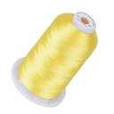 Simthread Embroidery Thread 5500 Yards Lemon Yellow 202, 40wt 100% Polyester for Brother, Babylock, Janome, Singer, Pfaff, Husqvarna, Bernina Machine