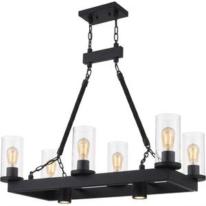 Livex Lighting 41066-07 Linear Chandelier, Bulbs Not Included (Black)