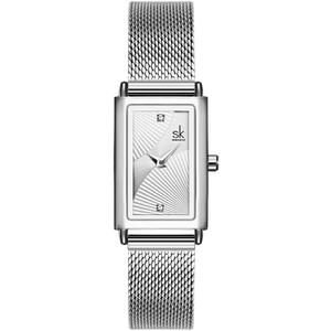SHENGKE Minimalist Watch (Love Me Tender Love Me Home) Casual Fashion Wrist Watch (Silver(0119))