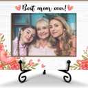 Zodvery Best Mom Picture Frame, Mother Picture Frame, Best Mom Ever Gifts, Mother Gifts from Daughter Son, Tabletop Display Home Decor for Living Room - 18