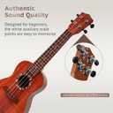 Raimy Kids Guitar Ukulele - 21in Ukulele Guitar Toys for Kids Ages 3 4 5 6 7+ Year Old Boys Girls Simulated Sound Quality Music Instruments Learning Education (Brown)