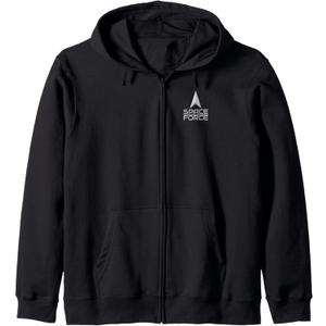 United States Space Force Zip Hoodie, Large, Black 