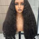 Afro Wig V Part Kinky Curly Wigs for Black Women, 180% Density Wear and Go Glueless Wig with Unique Bouncy Curls in the End, Synthetic No Leave out Clip in (#2, 24 Inch)
