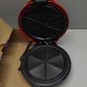 Taco Tuesday Deluxe 10-inch 6-Wedge Electric Quesadilla Maker with Extra Stuffing Latch, Red
