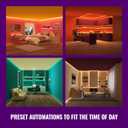 WiZ Connected Smart Light Strip, Sunset/Sunrise Automation, Preset Modes, Control with Voice or App, Full Color RGB Lighting, Voice Control, 50ft Cut to Fit
