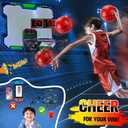 Basketball Hoop Indoor for Kids(4-12 Years Old), Over The Door Basketball Hoop with Scoring, Countdown and Music Accompaniment, Christmas Toys