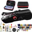 Handheld Sewing Machine with Black Storage Case and 109-Piece Sewing Kit, Mini Portable Cordless Hand Sewing Machine, Ideal for Adults & Beginners, Complete Set of Quick Home Clothing Repair Tools