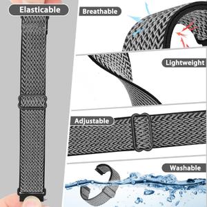 4 pack Quick Release Watch Band, Solo Loop Adjustable Elastic Nylon Watch Straps Replacement Wristband for Men Women