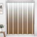 Arotive Shower Curtain for Bathroom, Beige and White Ombre Fabric Shower Curtain Sets with 12 Hooks, Waterproof & Machine Washable, 72x72 Inches