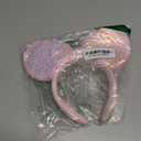 Unisex Mouse Ears Headbands With Bow & Sequins, for Cartoon Princess Costume Cosplay Decoration, Glitter Christmas Party for Women & Adult; FG1 (Soft Flannel Pink)