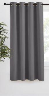 NICETOWN Grey Blackout Curtain 68 inch Long, 55 inches Width, 1 Panel, Thermal Insulated Window Treatment with Grommet Room Darkening Thermal Insulated Panel for Bedroom/Living Room