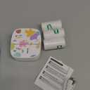 Mini Sticker Printer AHM2, Mini Thermal Printer with 3 Rolls Paper, Portable Bluetooth Inkless Printpods, Pocket Label Maker Suitable for Creative Kids DIY, Diaries, Photos, Study Notes -White