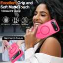 2 x MOZOTER for iPhone Air Case with Kickstand,[Compatible with MagSafe] [12FT Military Grade Protection] Slim Translucent Matte Shockproof Phone Case,6.5",Rosered