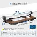 Keyboard Tray Under Desk with Drawer,26.77" X 11.81"Large Size Keyboard Tray with C Clamp-on Mount, Easy to Install, for Home Office (Mahogany)