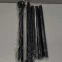 Thestoa Shower Curtain Rod Adjustable 43-78 inch, 1"Diameter Spring Tension Curtain Rod No Drill, Anti-Rust Non-Slip Shower Rod, Black Shower Curtain Rod for Bathroom Tension