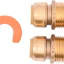 SharkBite 24660LF 3/4 Inch Push-to-Connect x 1 Inch MNPT High Flow Water Filter Installation Kit