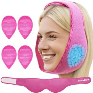Wisdom Teeth Ice Pack Head Wrap Jaw Face Ice Pack with 4 Gel Packs