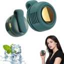 Portable Silent Mini Bladeless Fan Clip On, Adjustable 3 Speeds Suspended, Waist Fans forclip onfan for shirt Suitable for Outdoor & Travel & Office (Green)