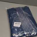 MOGU Mens Double Breasted Pinstripe Suit 2 Piece Slim Fit Tuxedo Formal Jacket and Pants for Business Wedding Prom (Medium, Lake Blue)