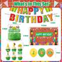 42Pcs Sesame Friends Street Birthday Party Supplies Including Backdrop,Cake Toppers,Cupcake Toppers,Balloons for Boys Girls Sesame Theme Party
