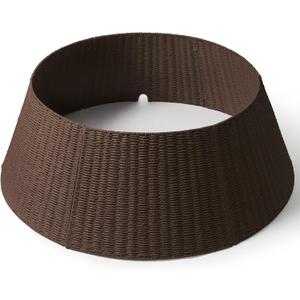 42in Extra Large Christmas Tree Collar - Wicker Woven Tree Collars for Artificial Trees - Handmade Rattan Rustic Farmhouse Basket for Tree Base Cover with Cord Cut-Out for 9ft 10ft 12ft Tree (Brown)