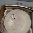 Enameled Cast Iron Dutch Oven - Umite Chef 5QT Pot with Lid & Cotton Potholders - Heavy-Duty Cookware for Bread Baking, Braising, Stews, Roasting(Cream White)