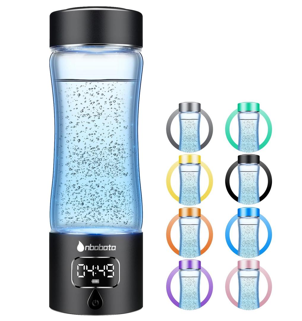 Hydrogen Water Bottle Generator with SPE/PEM Technology, Portable Hydrogen Water Ionizer Machine, Birthday,Xmas Gift for Family Friends Office Travel Sports (Black, 9.05*2.63in) Hydrogen Water Bottle Generator with SPE/PEM Technology, Portable Hydrogen Water Ionizer Machine, Birthday,Xmas Gift for Family Friends Office Travel Sports (Black, 9.05*2.63in)