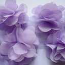 YYCRAFT 4.5 Yards 2.5" 3D Chiffon Flower Lace Trims Bridal Bouquets Cluster Flower DIY Sewing(Lavender)