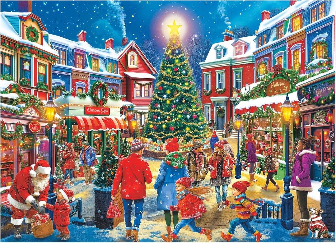 RoseArt - Kodak Premium - Christmas Village - 1000 Piece Jigsaw Puzzle for Adults