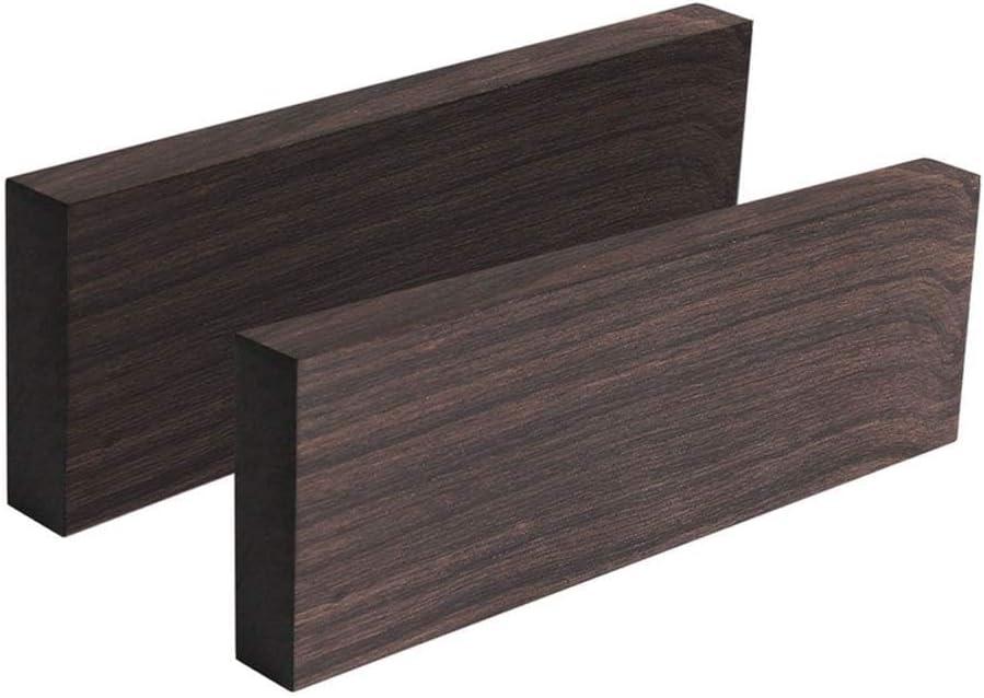 Tzong 2Pcs Black Ebony Lumber Wood Timber Handle Plate for Music Instruments DIY Tools 3/8"x1.5"x5"