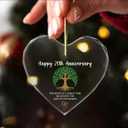 20th Years of Wedding Gift for Couple,20th Anniversary Crystal Hanging Ornament,Valentine's Day Crystal Keepsake Gifts for Couple Her Him Wife Husband,Happy 20th Anniversary Ornaments