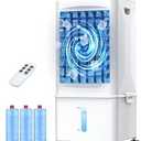 Portable Air Conditioners, [2.5 Gal] Fast Cooling Evaporative Air Cooler, 60W Quiet Portable AC Unit w/Remote & Timer, 4-IN-1 Swamp Cooler, Windowless Air Conditioner Fan for Bedroom Dorm Garage