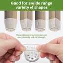 24PCS Chair Leg Floor Protectors, Chair Leg Protectors for Hardwood Floors, Furniture Pads for Hardwood Floors, Chair Socks Universal L Clear Fit 1.00"-1.18"