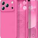 Vooii Magnetic for iPhone 17 Pro Case, Compatible with Magsafe (Premium Liquid Silicone) (Integrated Camera Control Button) Full Body Protective Anti-Scratch Microfiber Lining 6.3", Pitaya