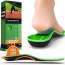 NASA Grade Running Insoles for Plantar Fasciitis for Women - High Arch Insoles for Men with Energy Return - Sports Inserts for Men for Shock Absorption, High Arch Support Inserts Designed for Athletes (M (Men 9-10.5/Women 10-11.5))