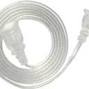 Clear Extension Cord 10FT Extension Cords Thin 2 Prong for Indoor Use with Single Plug- Ideal for Christmas Lights, Lamps, Camer,TV