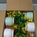 Zeyune 8 Pcs Large Spring Artificial Flowers Potted Centerpieces Desktop Fake Floral Plants in Macaron Pot Greenery for Office Table Home Indoor Bathroom Office Wedding Bridal Decor (Stylish)