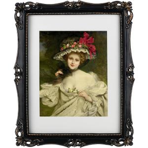Vintage Baroque Picture Frame,Gold Picture Frames for Wall Hanging & Tabletop, Suitable for 8x10 inch photos (Black, 11X14)