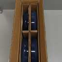 E-far Pasta Bowls Set of 4, 35oz Ceramic Large Salad Plate Bowls for Kitchen, Wide and Shallow Design for Serving Soup Pasta, Double Reactive Glaze, Dishwasher & Microwave Safe, Deep Sea Blue