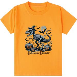 Halloween Shirts for Kids Boys Girls Toddler Halloween Shirt Pumpkin Shirts Ghost Clothes Short Cotton Sleeve Tee 2T-8Y