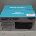 Emerson MW7302B Compact Countertop Microwave Oven with Touch Control, LED Display, 700W, 10 Power Levels, 6 Auto Menus, Glass Turntable and Child Safe Lock, 0.7 Cu., Ft. Black