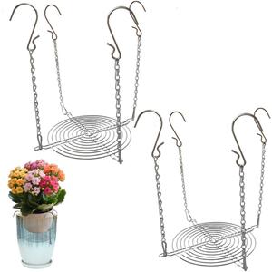 Adjustable Height Planter Inserts for Tall Planters Large Pots,4 Hooks Fits in The Top Openings,Chain Planter Filler Elevate Plants,Wedding & Party Decor