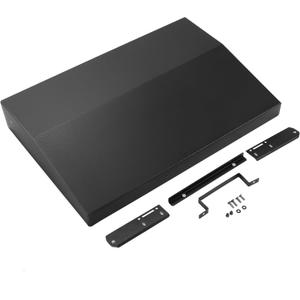 KUAFU Hinged Lid Griddle Cover - Compatible with 28 inch Blackstone Griddle - Black Powder Coated Steel Lid with Grease Collection